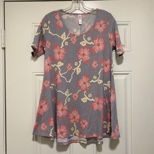 Lularoe Cherry Blossom Perfect T - Lilac / Pink